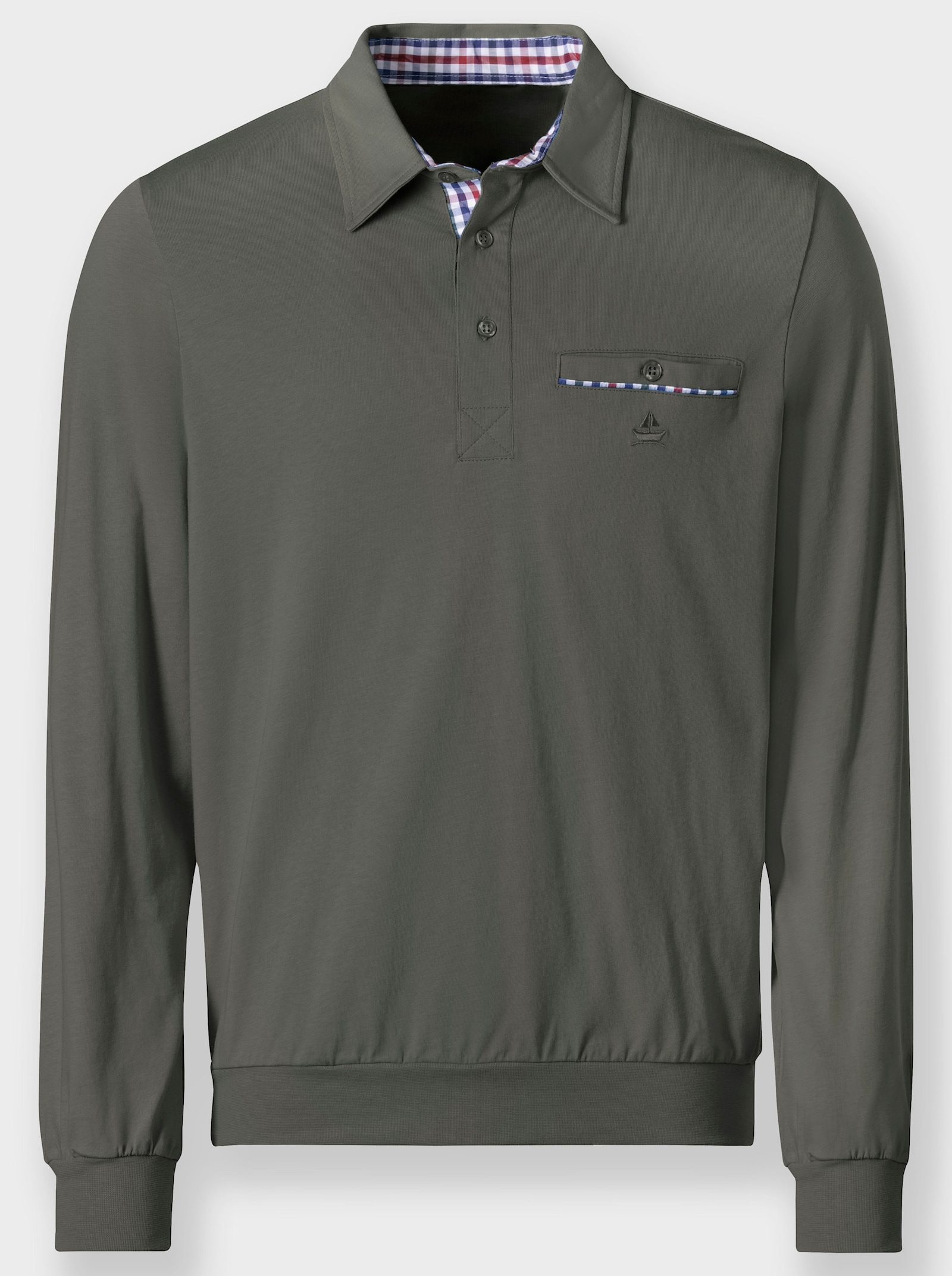 Marco Donati Langarm-Shirt - oliv