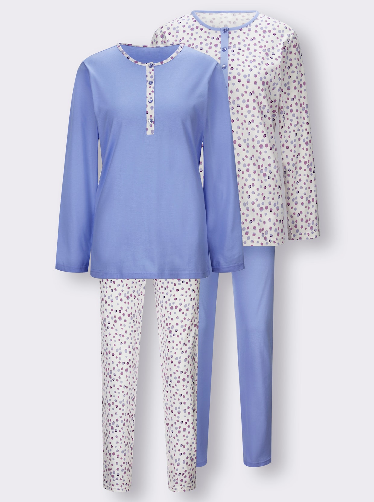 Ascafa Pyjama's - paars geprint