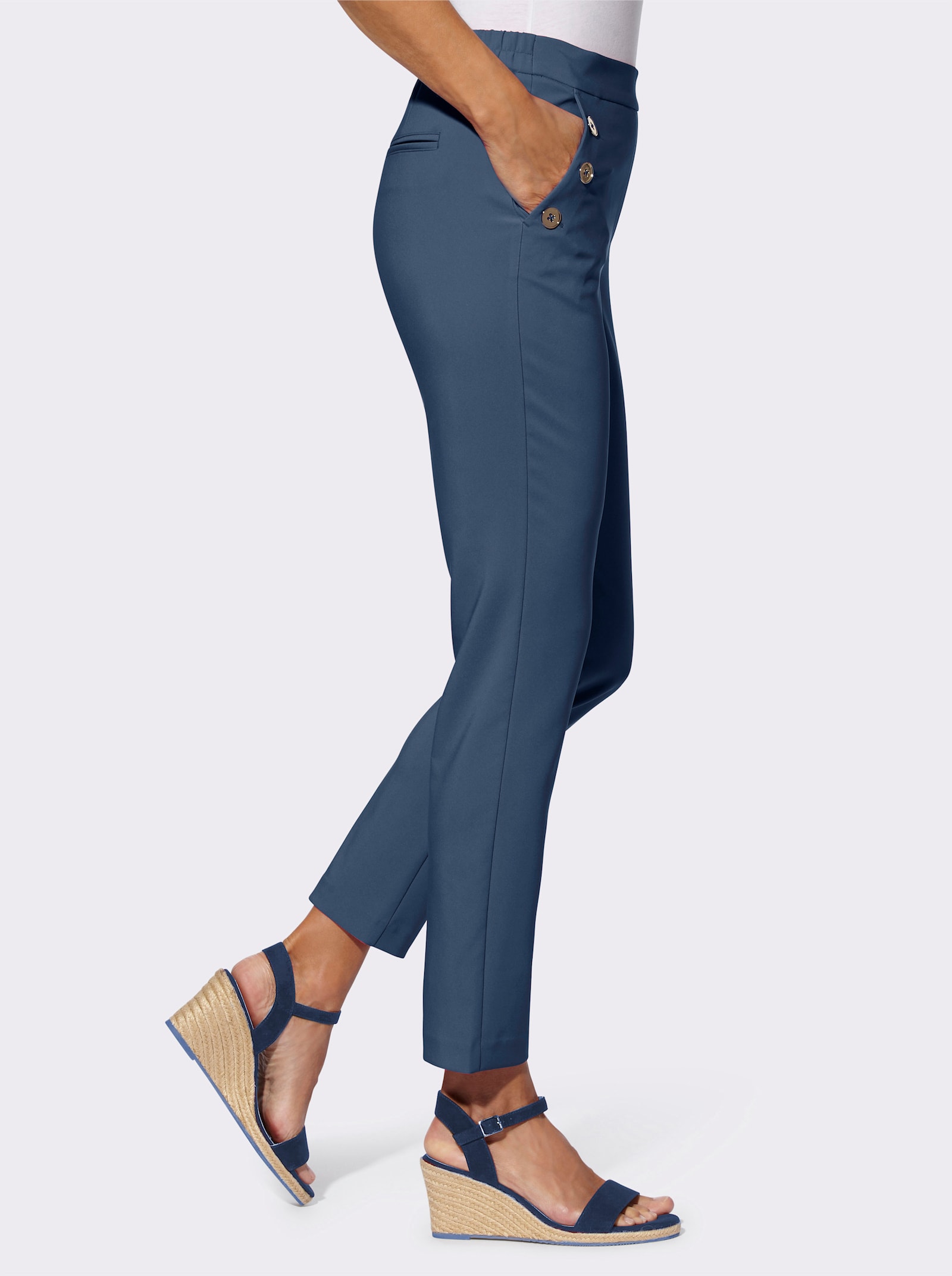 Schlupfhose mit Dehnbund hinten - dunkelblau