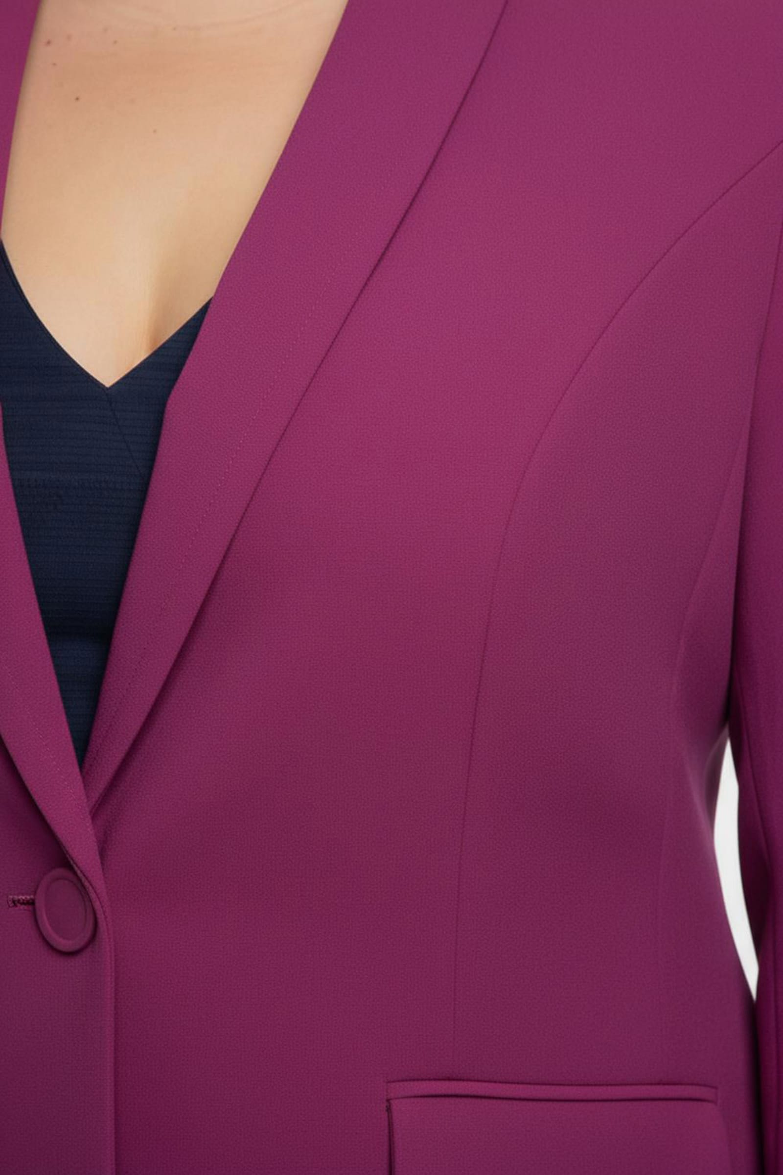 Blazer mit Schalkragen - magenta