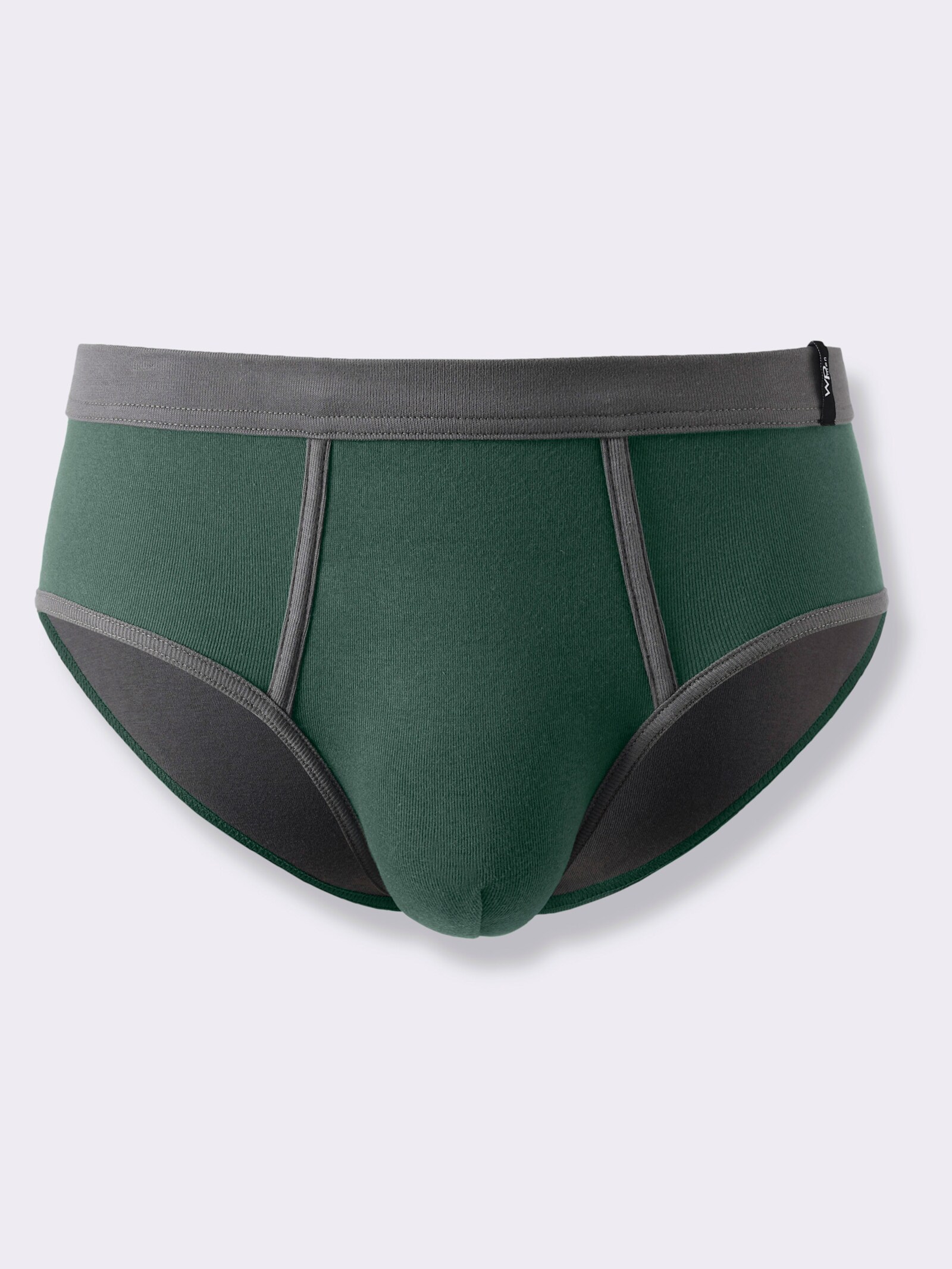 wäschepur men Slip - anthrazit + moos