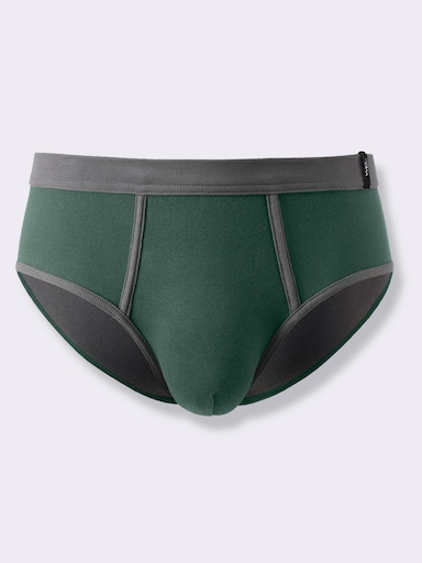 wäschepur men Slip - anthrazit + moos