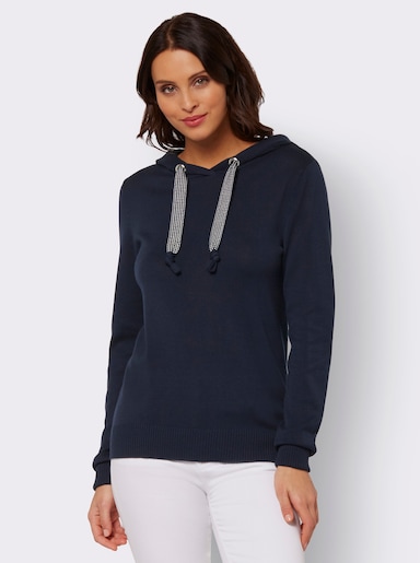 Pull à capuche - marine