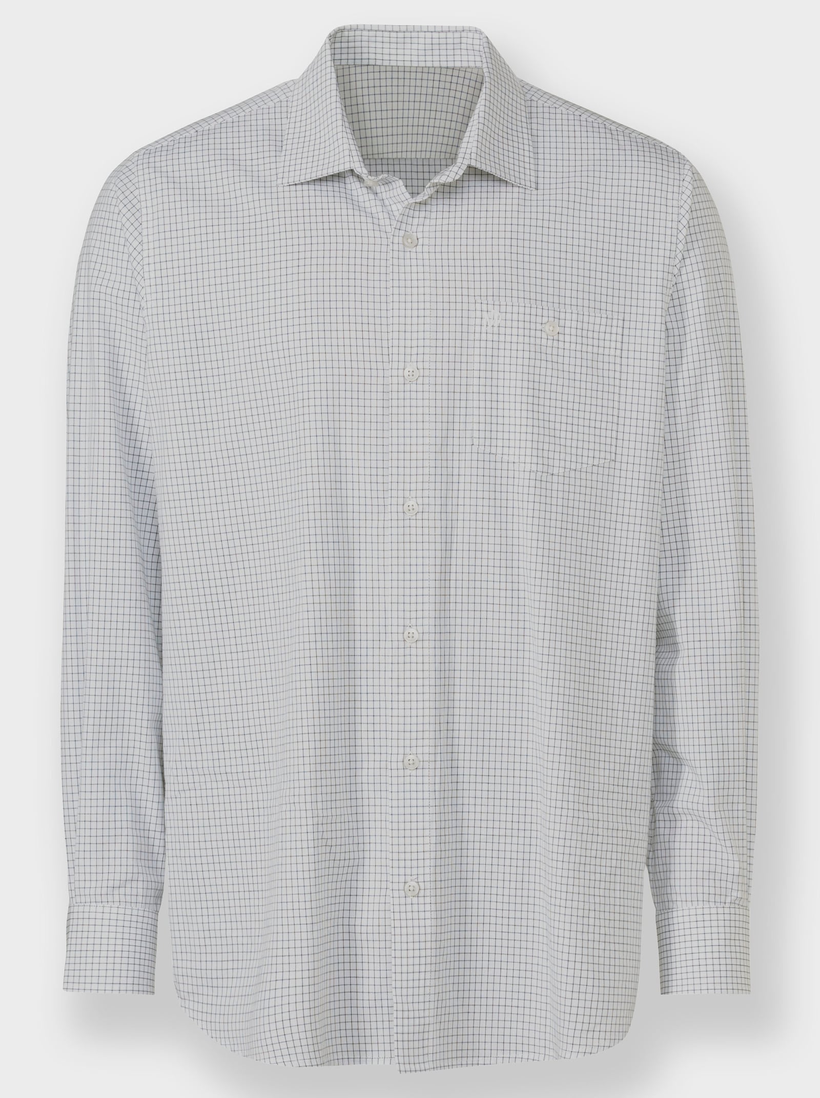 Marco Donati Langarmhemd - schwarz-weiß-kariert