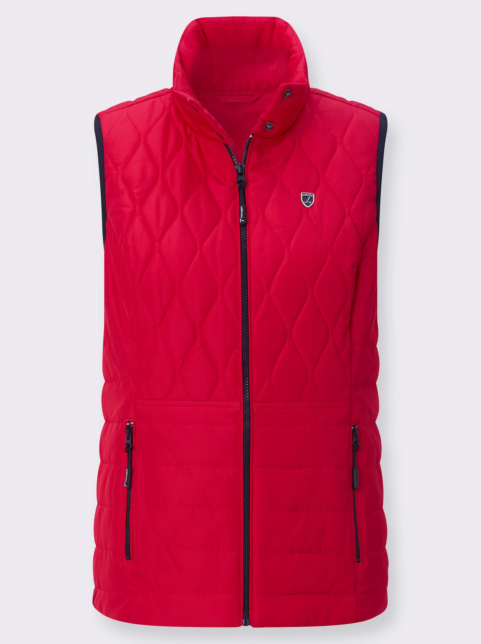 Steppweste in kontrastreicher Verarbeitung - rot