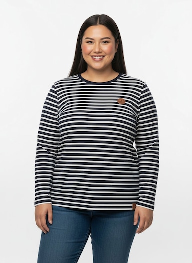 Shirt im Ringelmuster - marine-weiß-geringelt