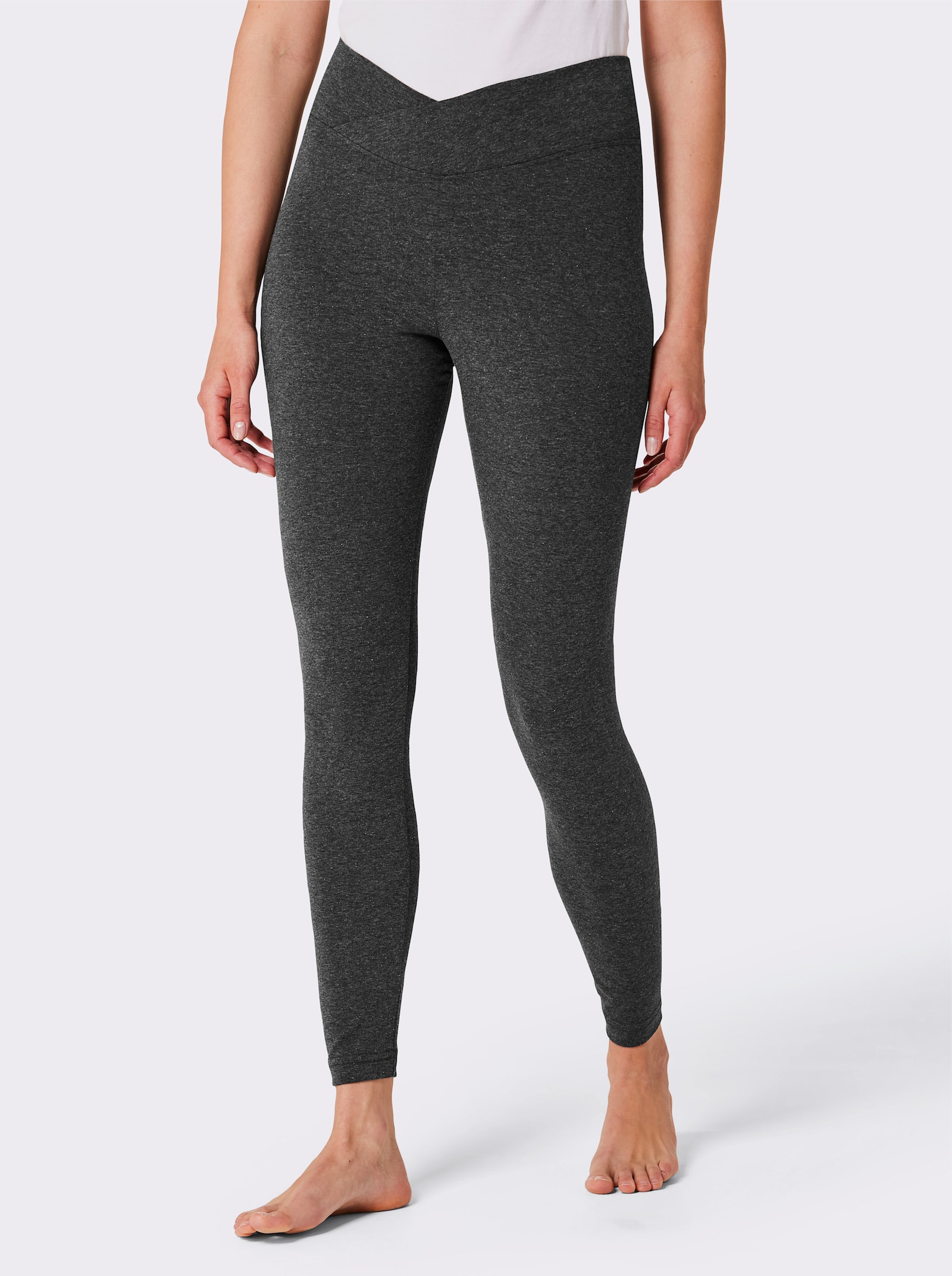 Plantier Leggings - marine + anthrazit-meliert