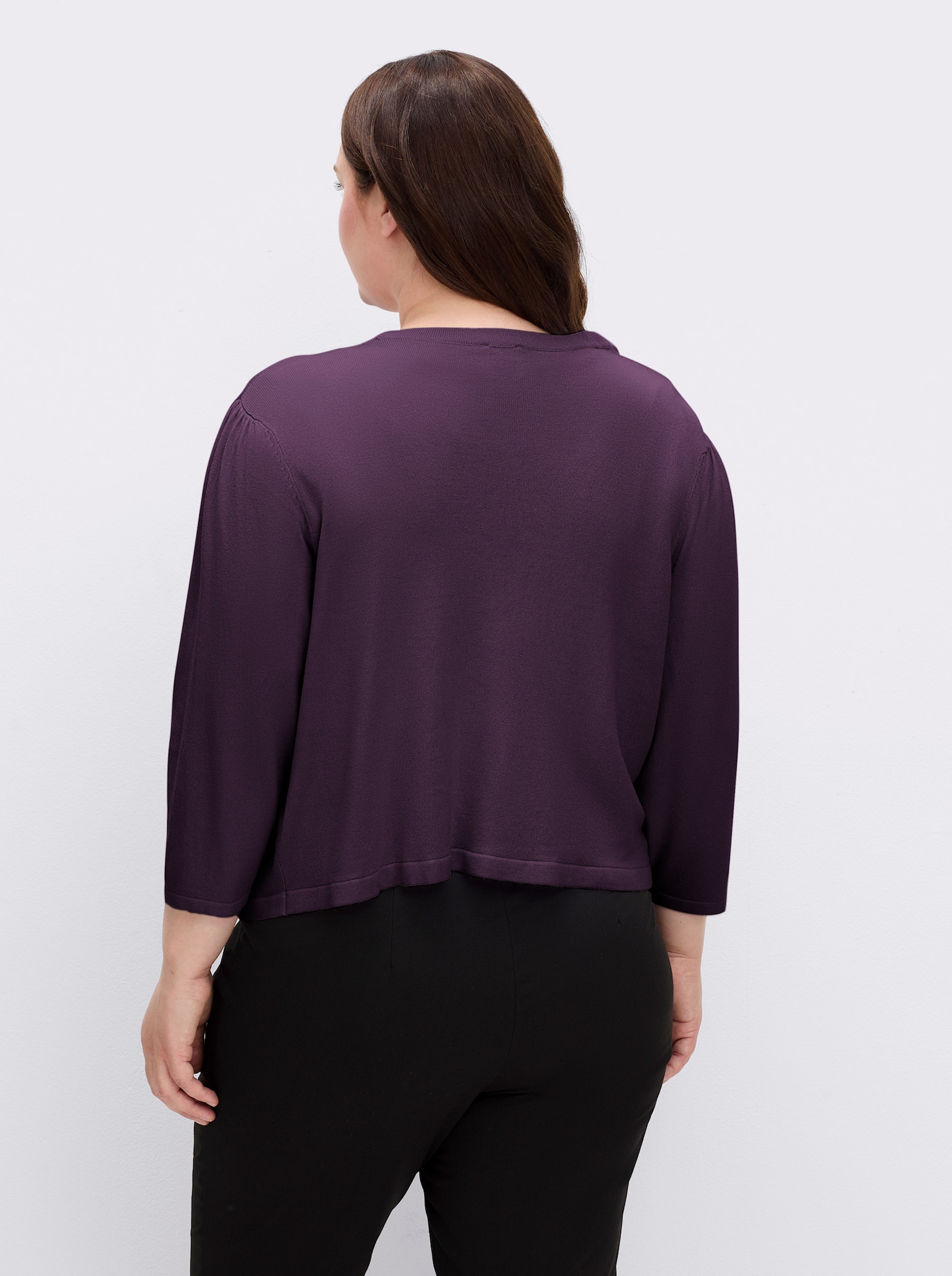 Bolero in Feinstrick-Qualität - traube