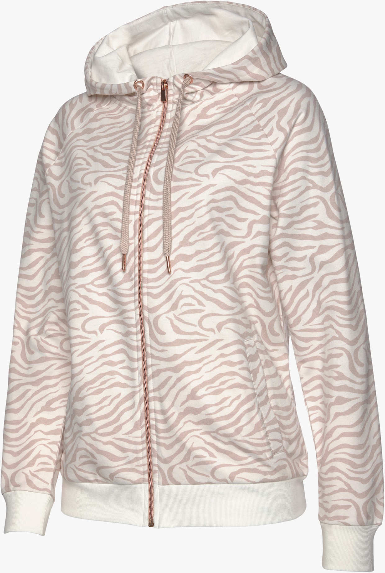 LASCANA Kapuzensweatjacke - beige-nougat