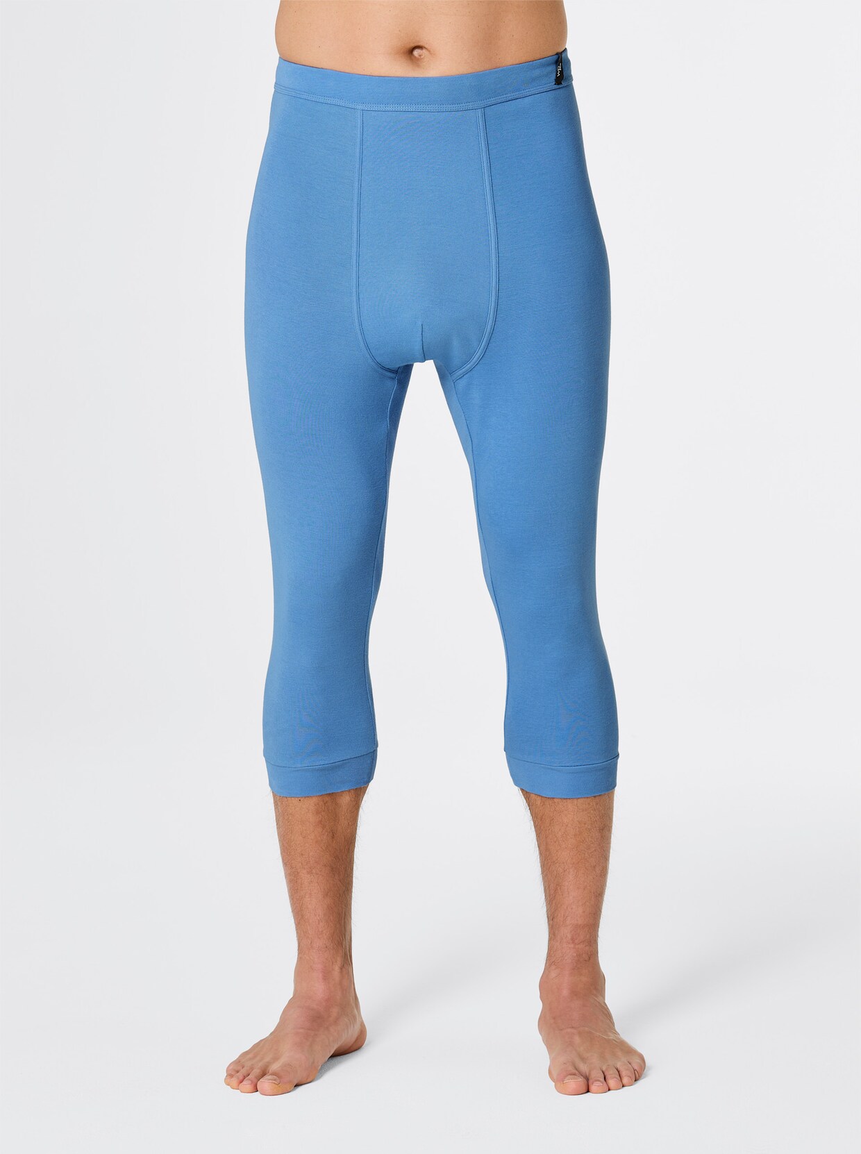 wäschepur men 3/4-onderbroek - middenblauw + middenblauw bedrukt
