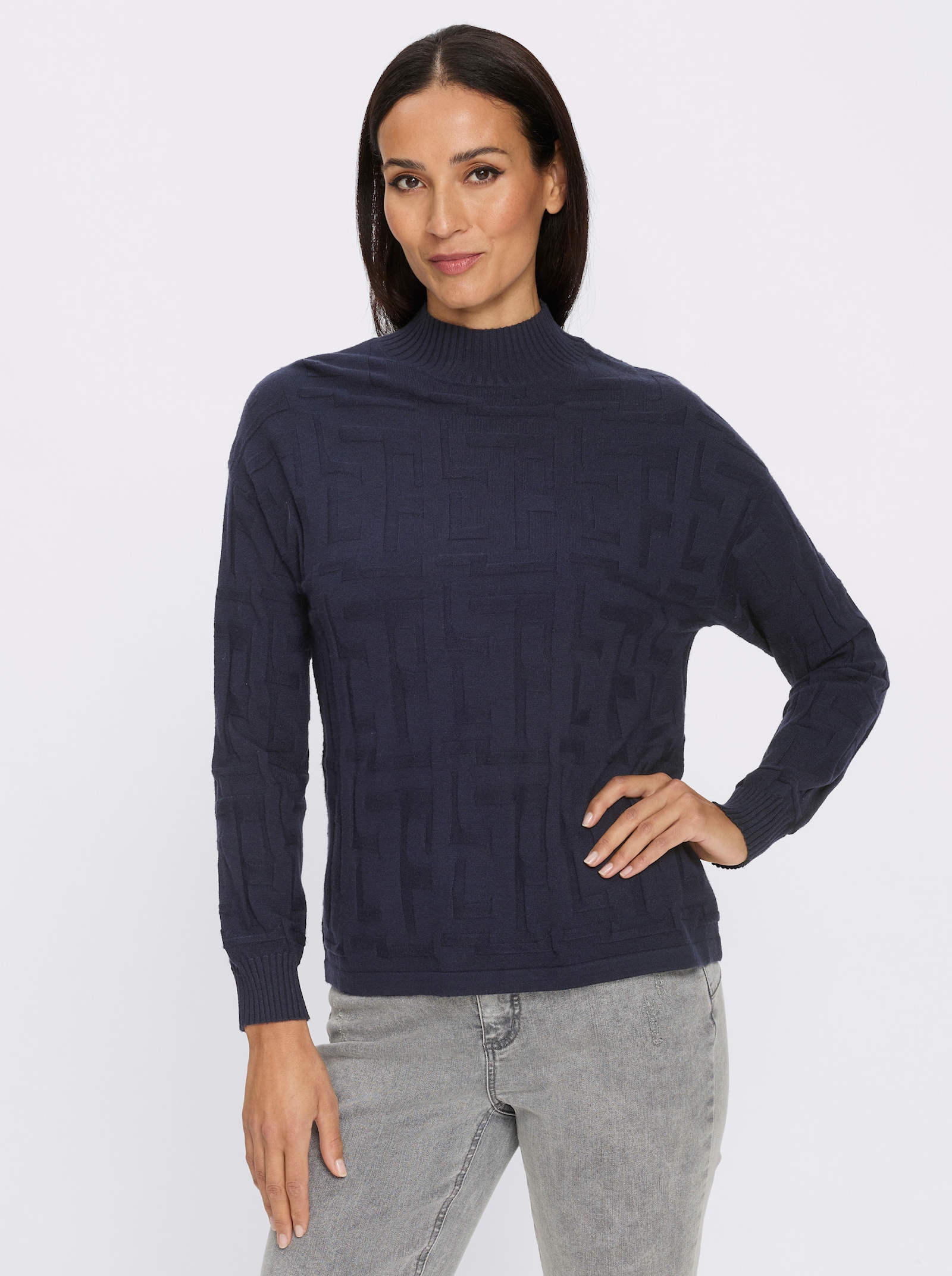 heine Jacquardpullover - marine