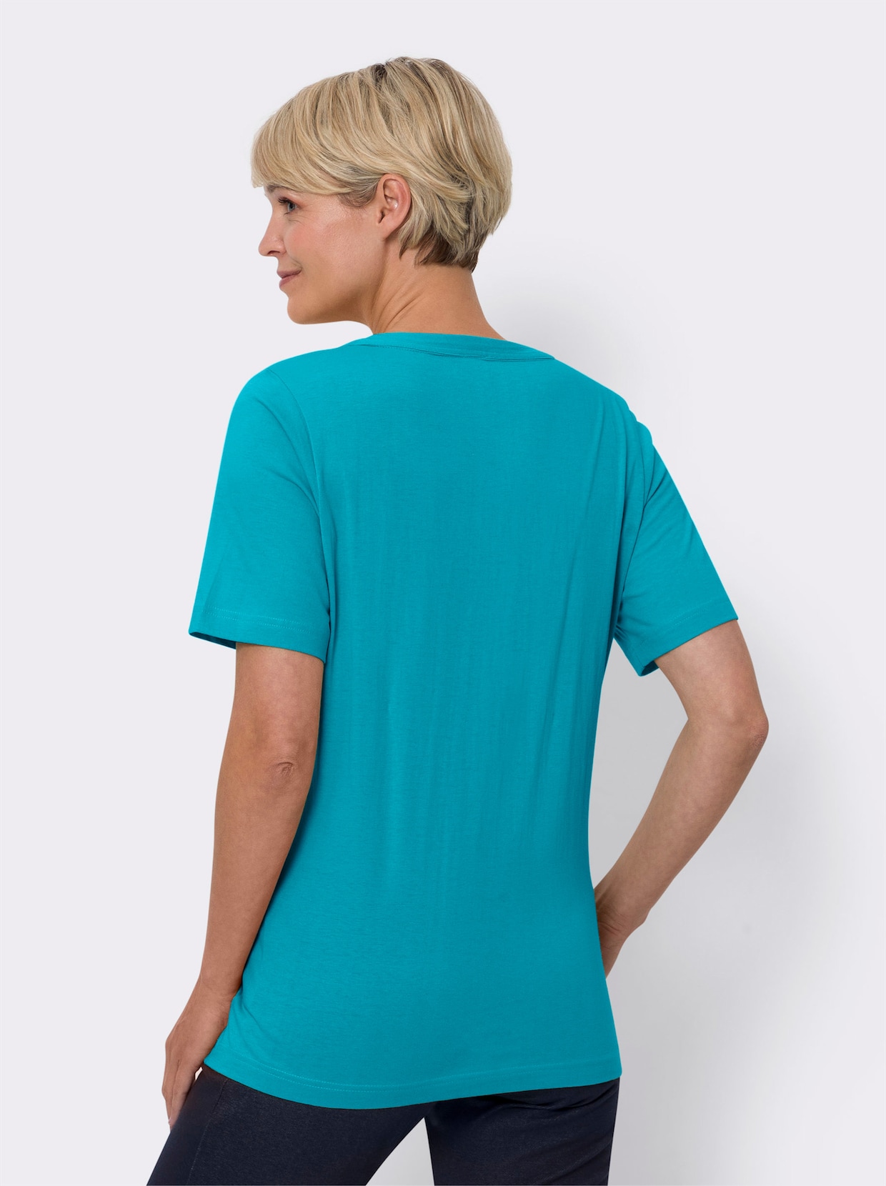 Shirt met korte mouwen - turquoise