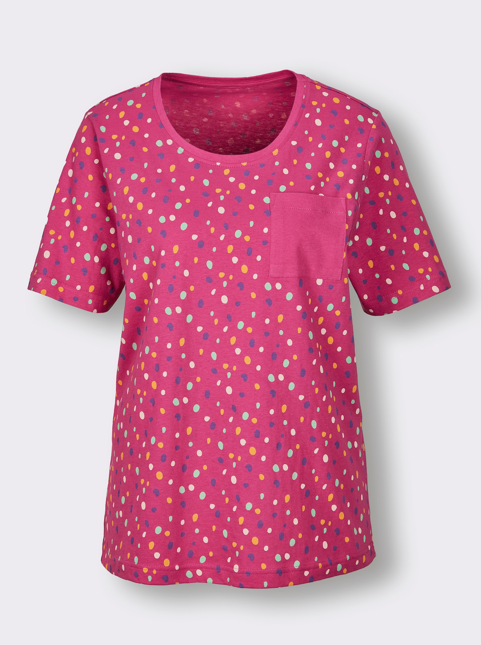 wäschepur Schlafanzug-Shirt - fuchsia-bedruckt