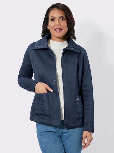 Fleecejacke mit Druckknöpfen - dunkelblau