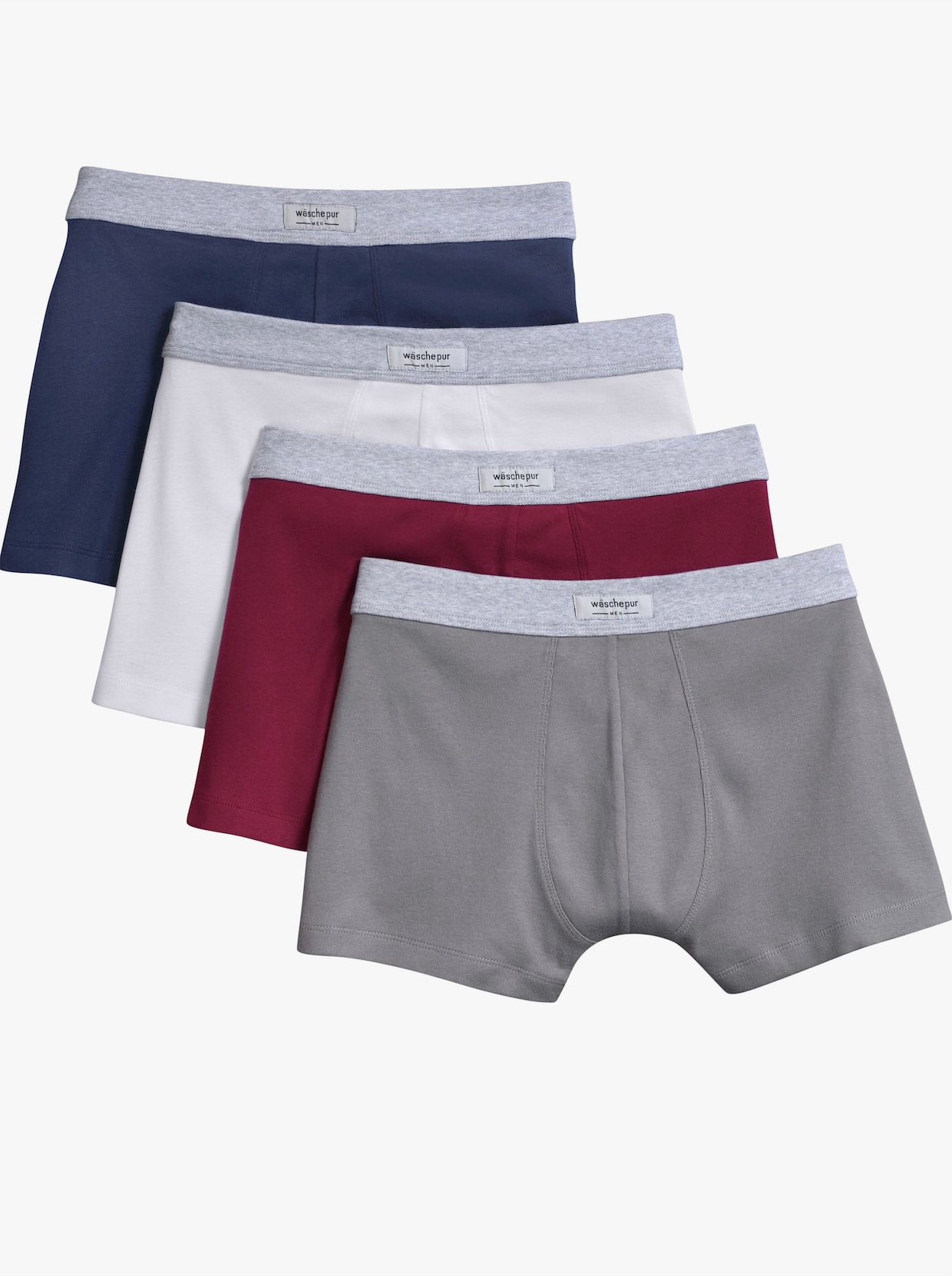 wäschepur men Pants - weiss + marine + rot + grau