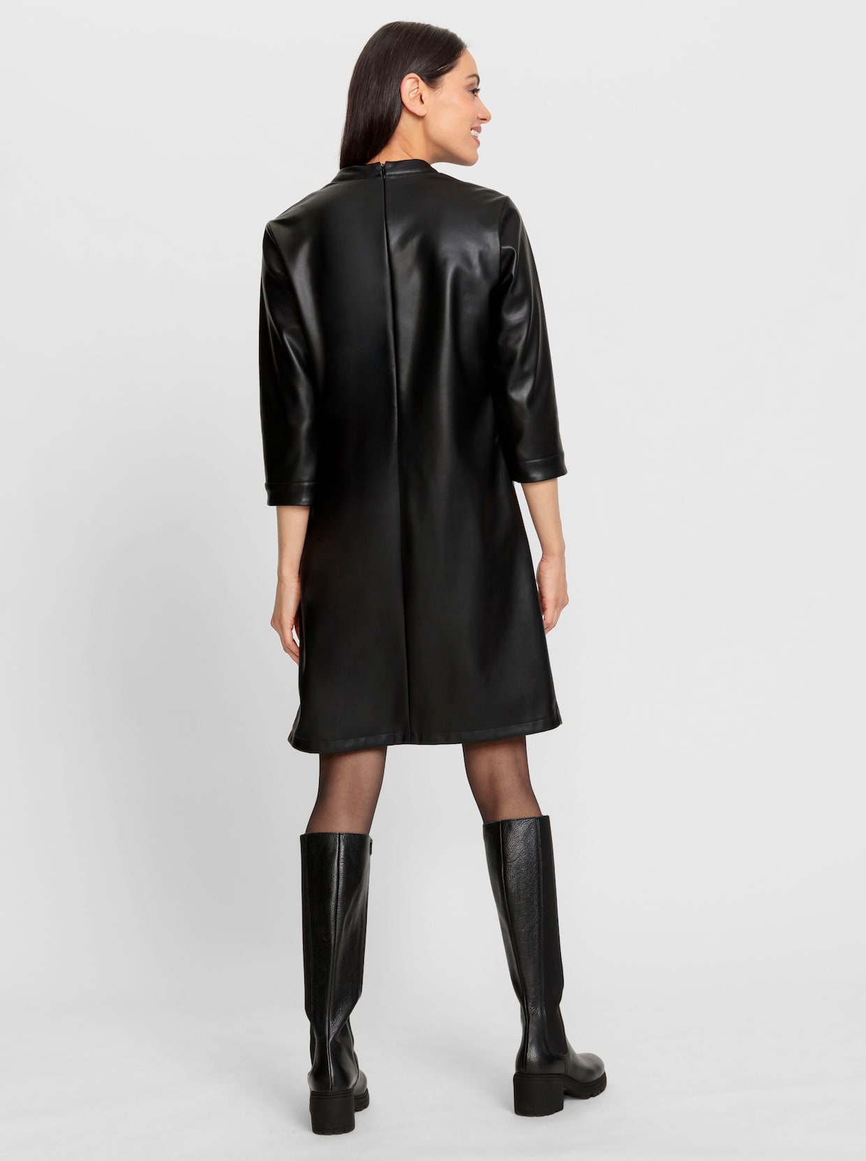 heine Robe en imitation cuir - noir