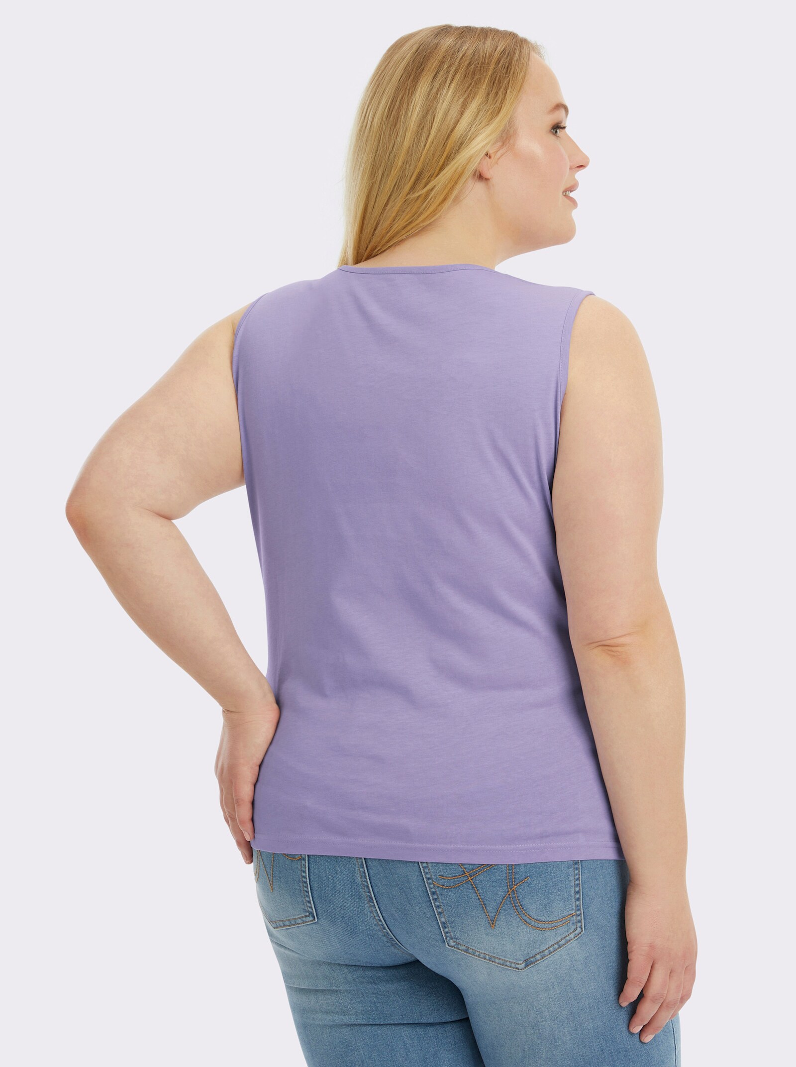 Trägertop mit Rundhals-Ausschnitt - lavendel