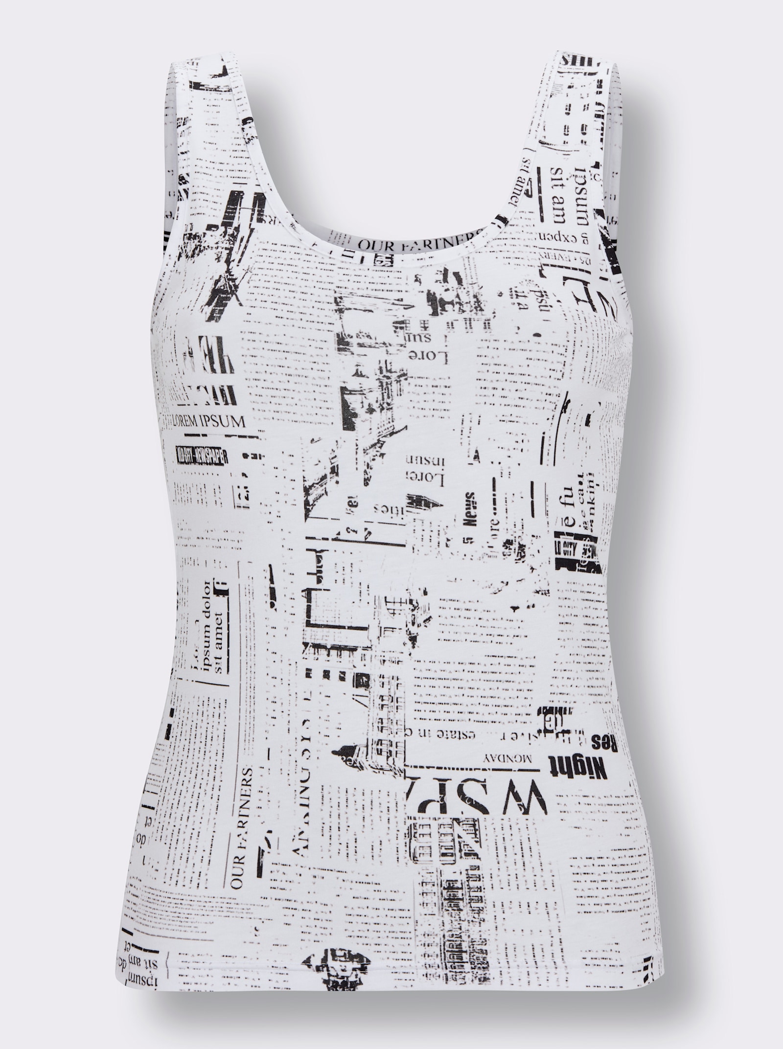 Achseltop - weiß-bedruckt