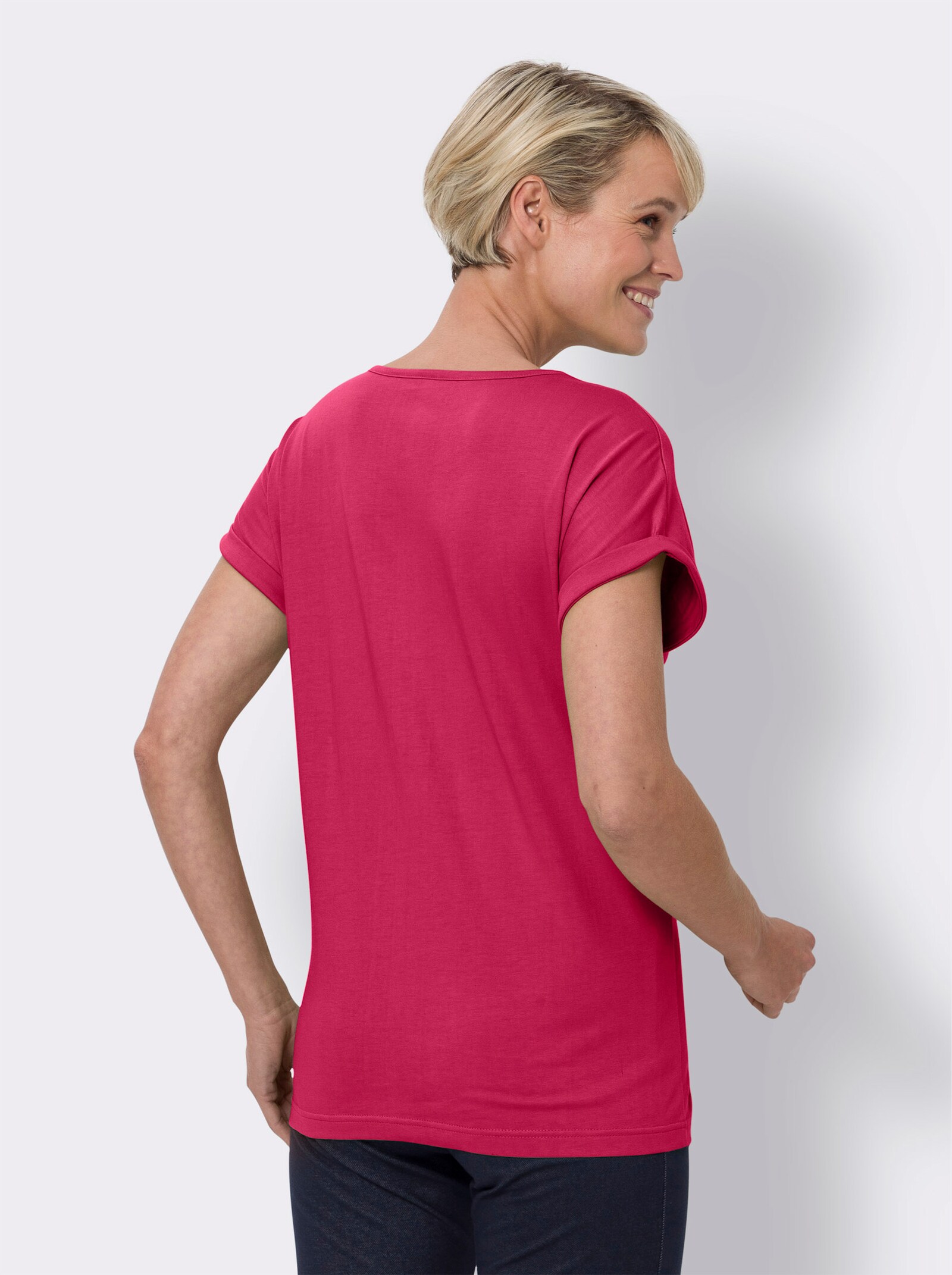 Shirt met korte mouwen van jersey - pink