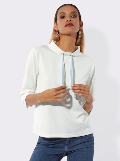 Stehkragenshirt - ecru