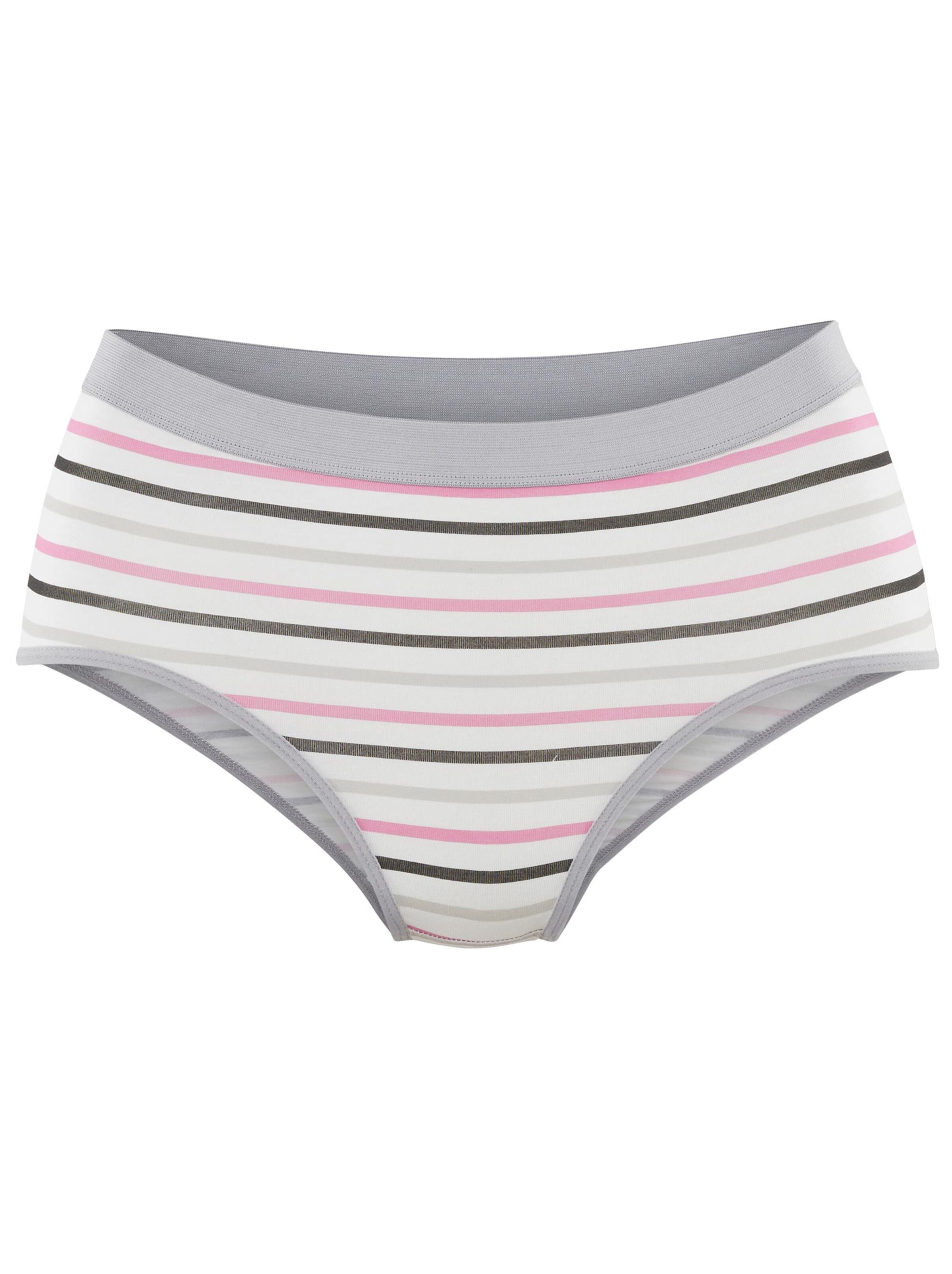 wäschepur Hüftslip - 2x uni + 2x geringelt