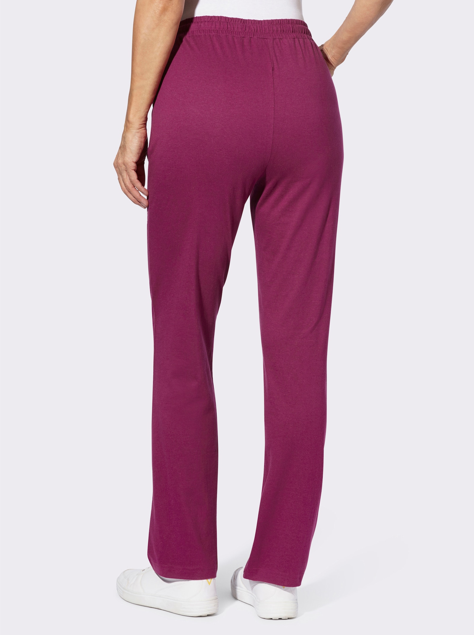 Vrijetijdsbroek met op dessin geplaatste print - malve