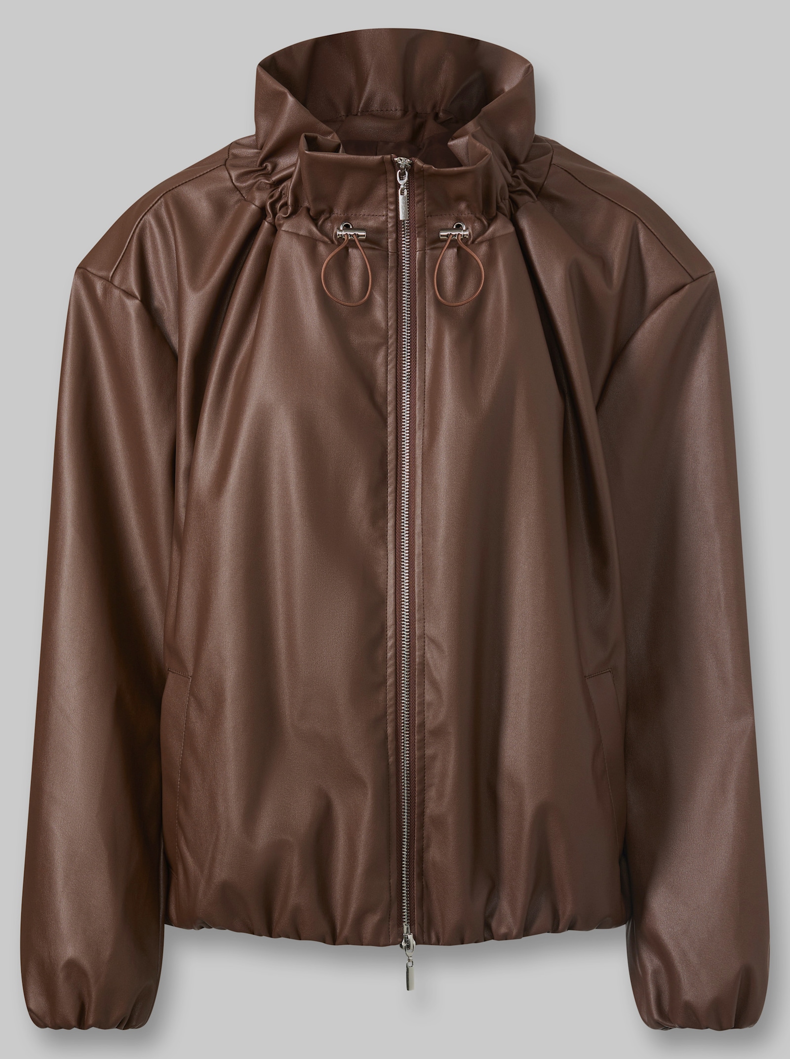 heine Lederimitat-Blazer - schoko