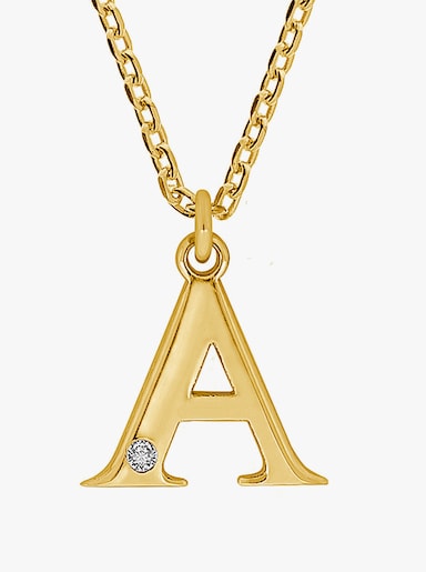Anhänger mit Kette - Silber vergoldet 925