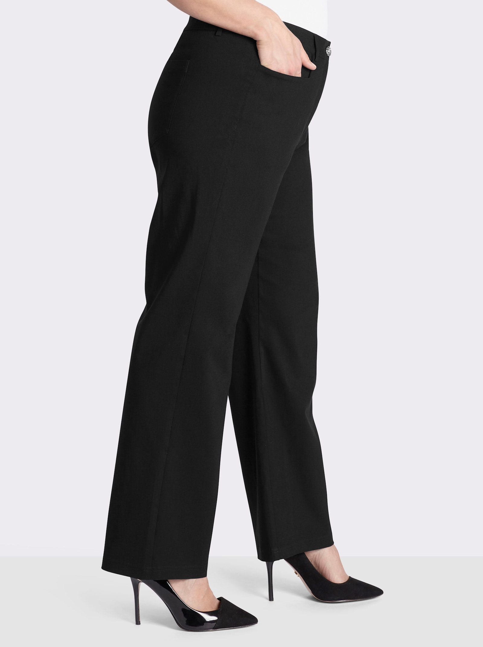 sheego Bengalinhose mit Shaping-Einsatz - schwarz