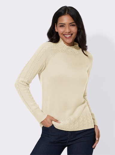 Stehkragenpullover - champagner