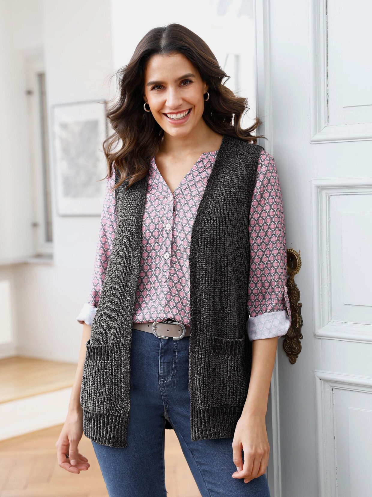 Strickweste - graphit