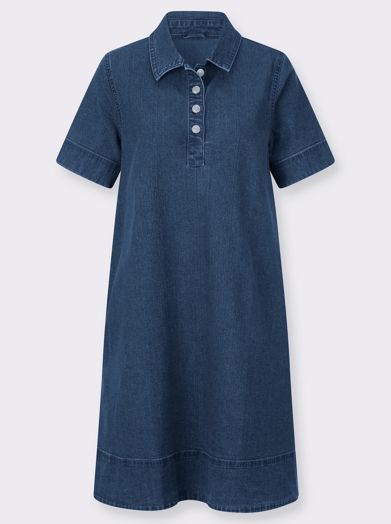 Jeanskleid in figurfreundlicher A-Linie - blue-stone-washed