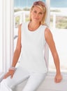 Top met ronde hals - wit