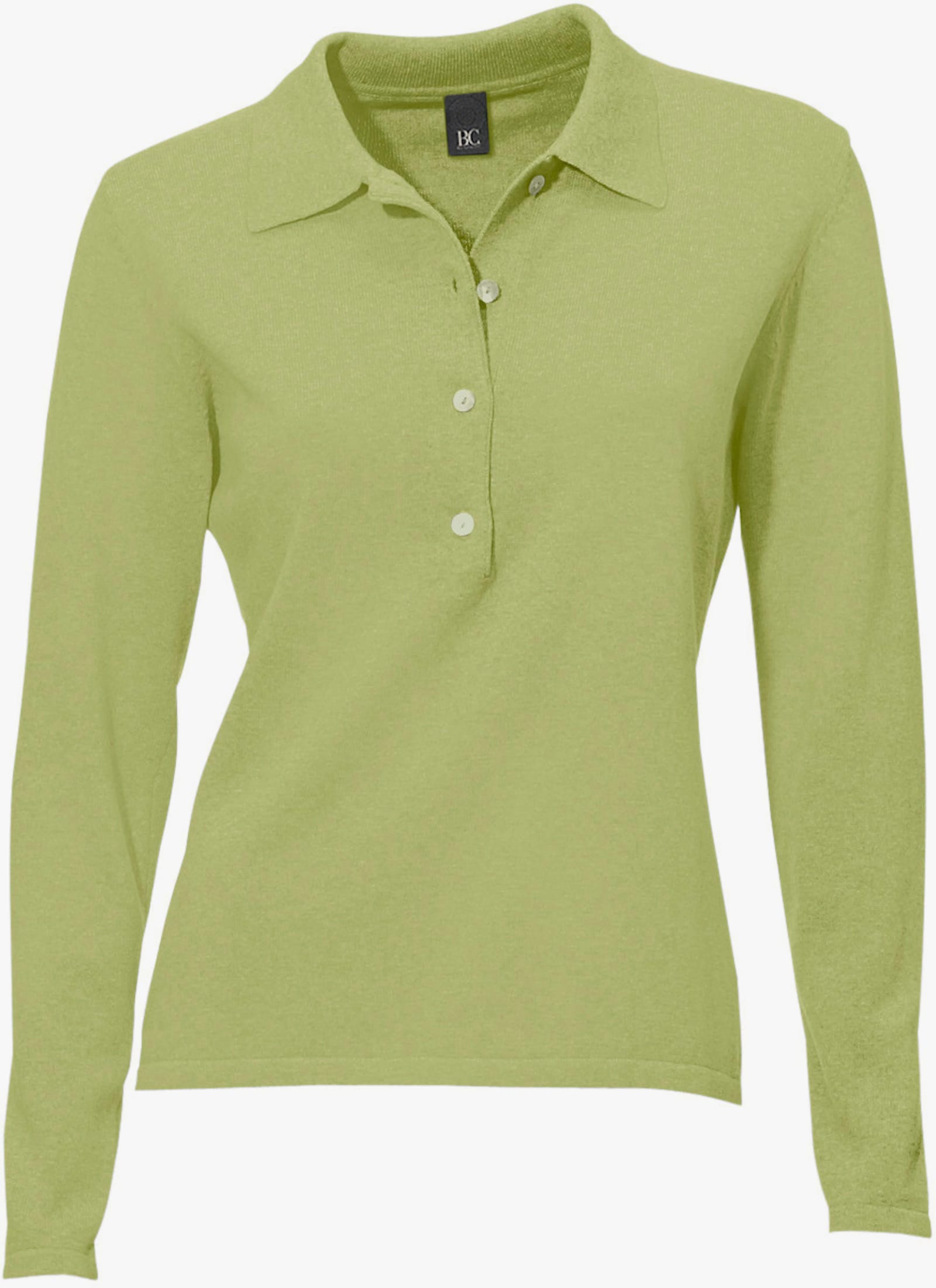 heine Polopullover mit Knopfleiste - kiwi