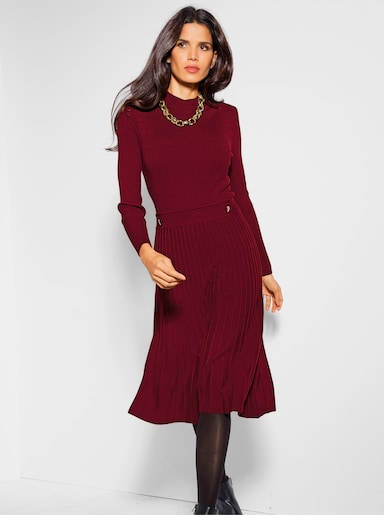 heine Robe en tricot - rouge foncé