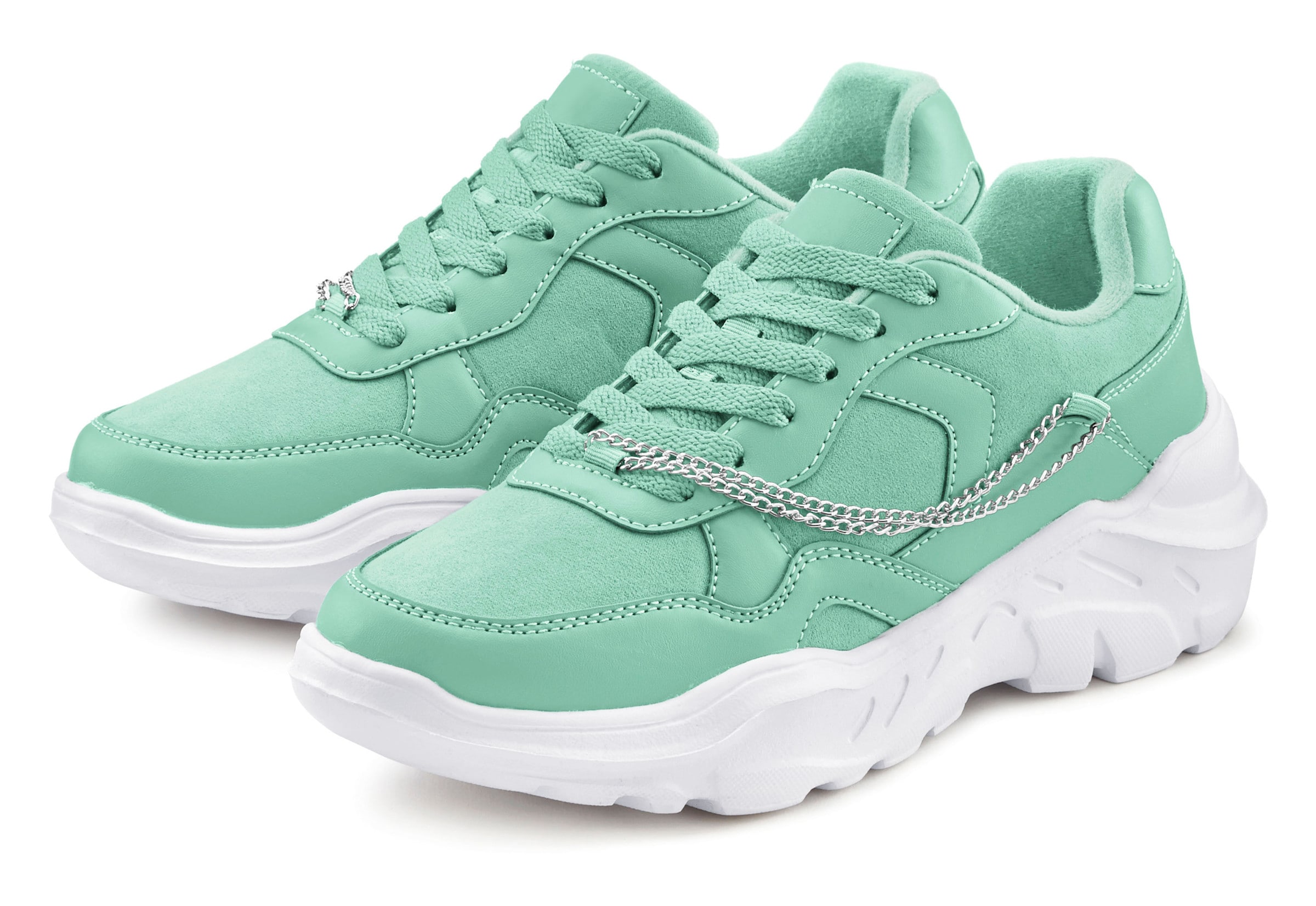 The EC günstig Kaufen-Sneaker in mint von LASCANA. Sneaker in mint von LASCANA <![CDATA[Sneaker VEGAN von LASCANA. Obermaterial aus Microfaser. Futter und Decksohle aus Textil. Laufsohle aus Synthetik.]]>. 