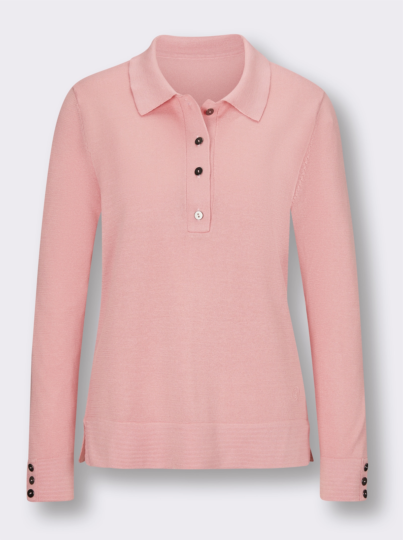 CREATION L PREMIUM Polopullover van gemerceriseerd katoen - rozenkwarts