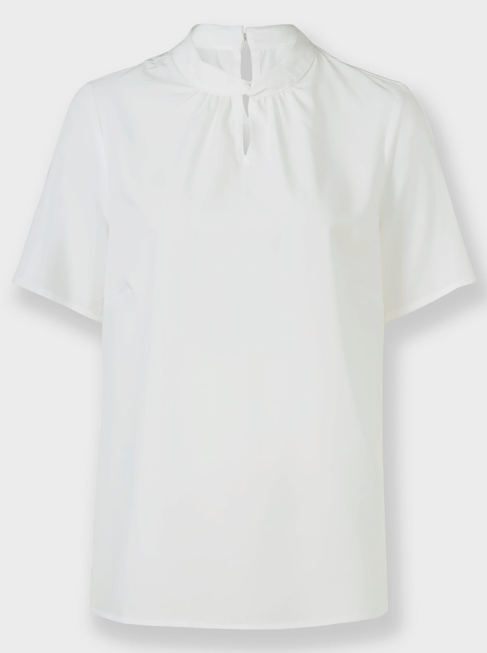 Schlupfbluse mit Knotendetail - weiß