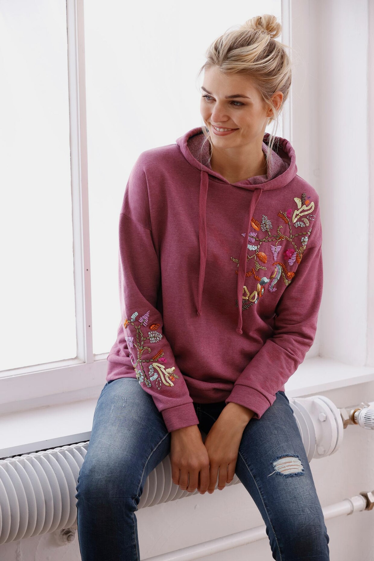 Linea Tesini Sweatshirt - dunkelbeere