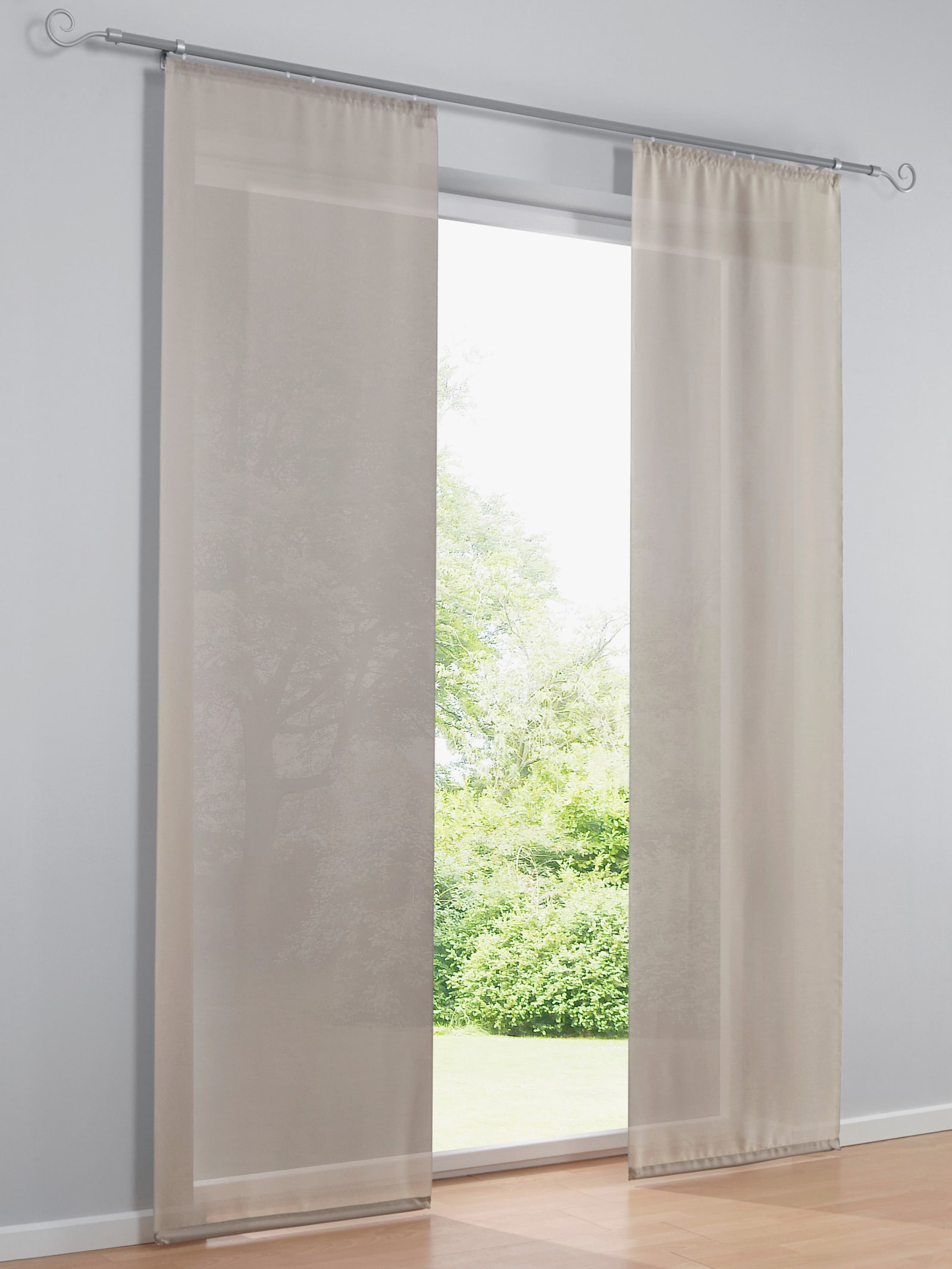 heine home schuifgordijn - taupe