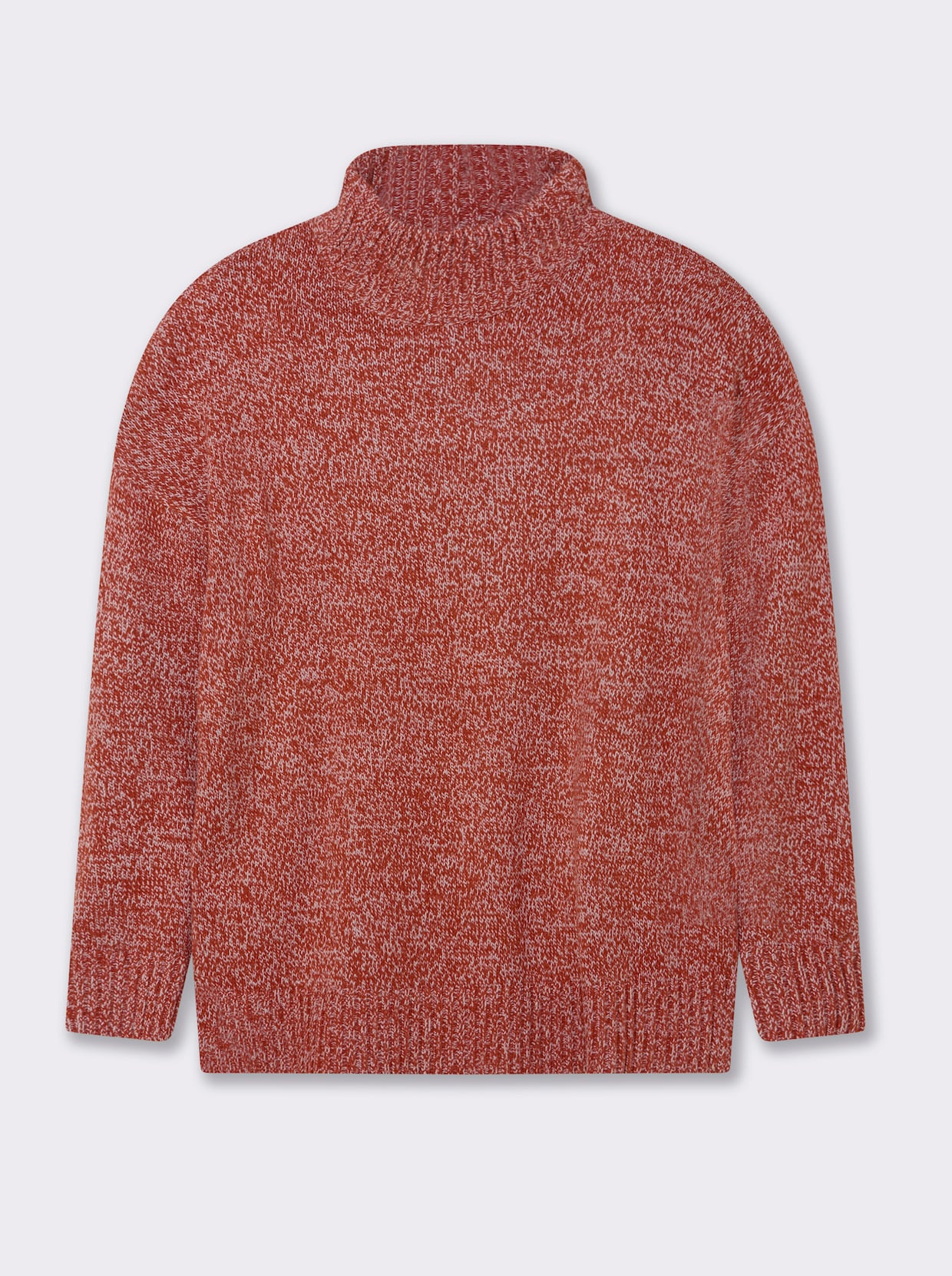 sheego Pullover - rostrot-meliert