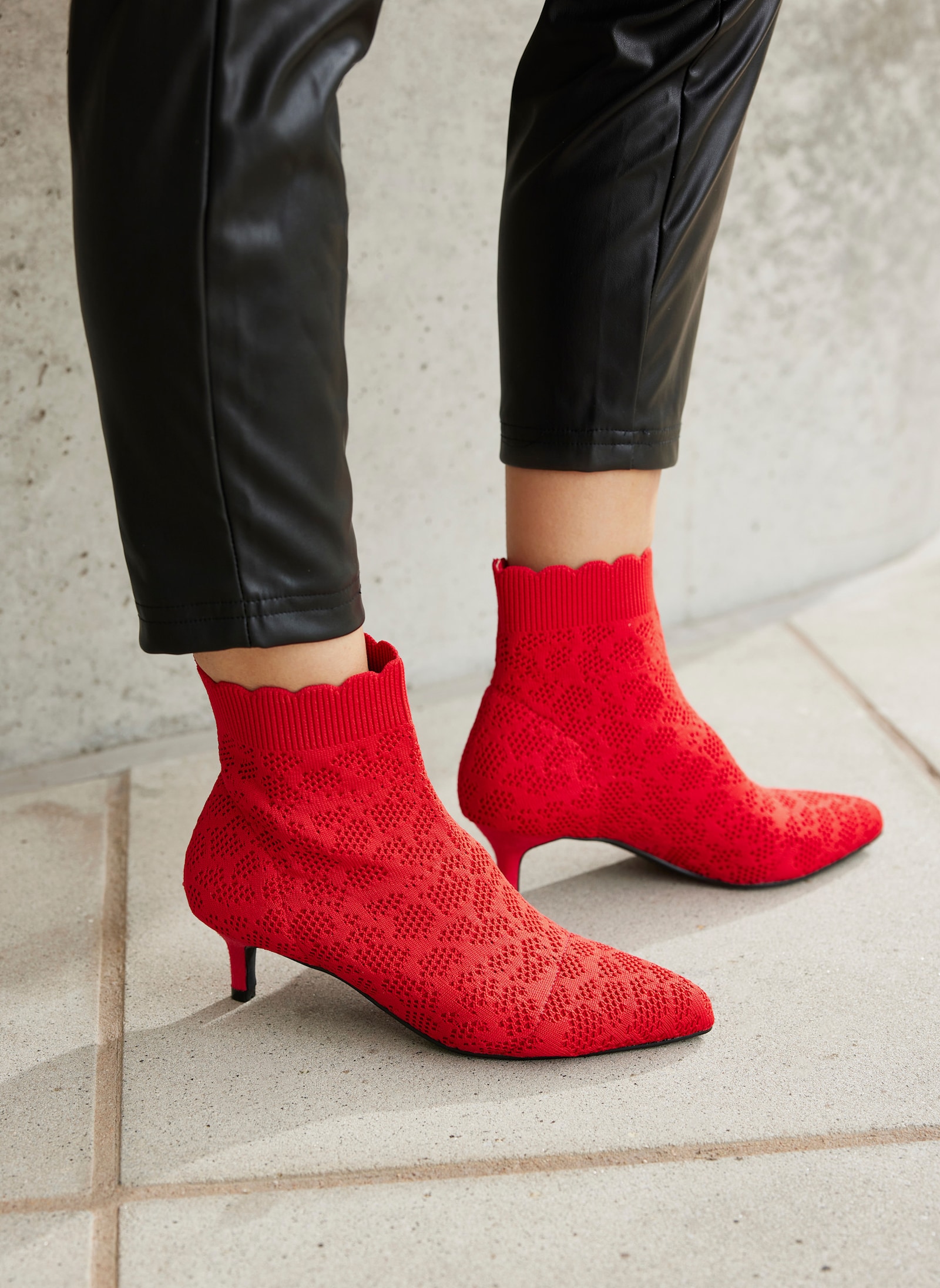 LASCANA Ankleboots - rood