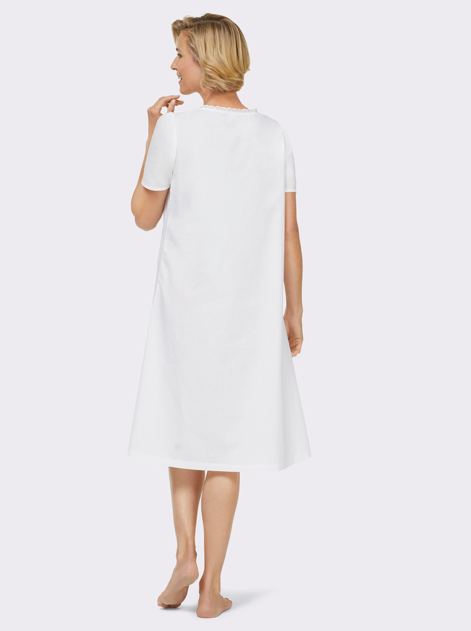 wäschepur Nachthemd in Batist-Qualität - weiss