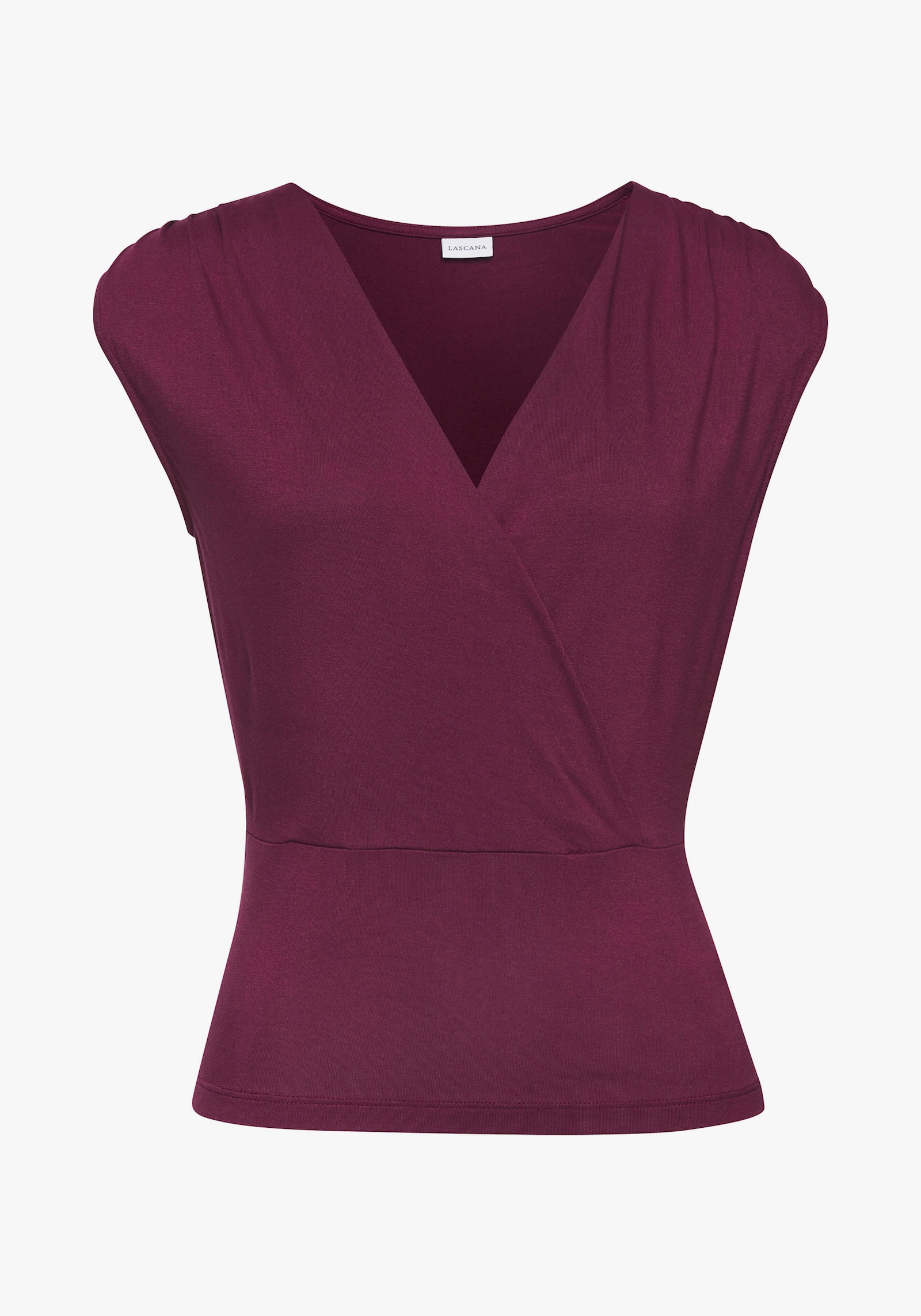 LASCANA Shirttop - aubergine/bordeaux