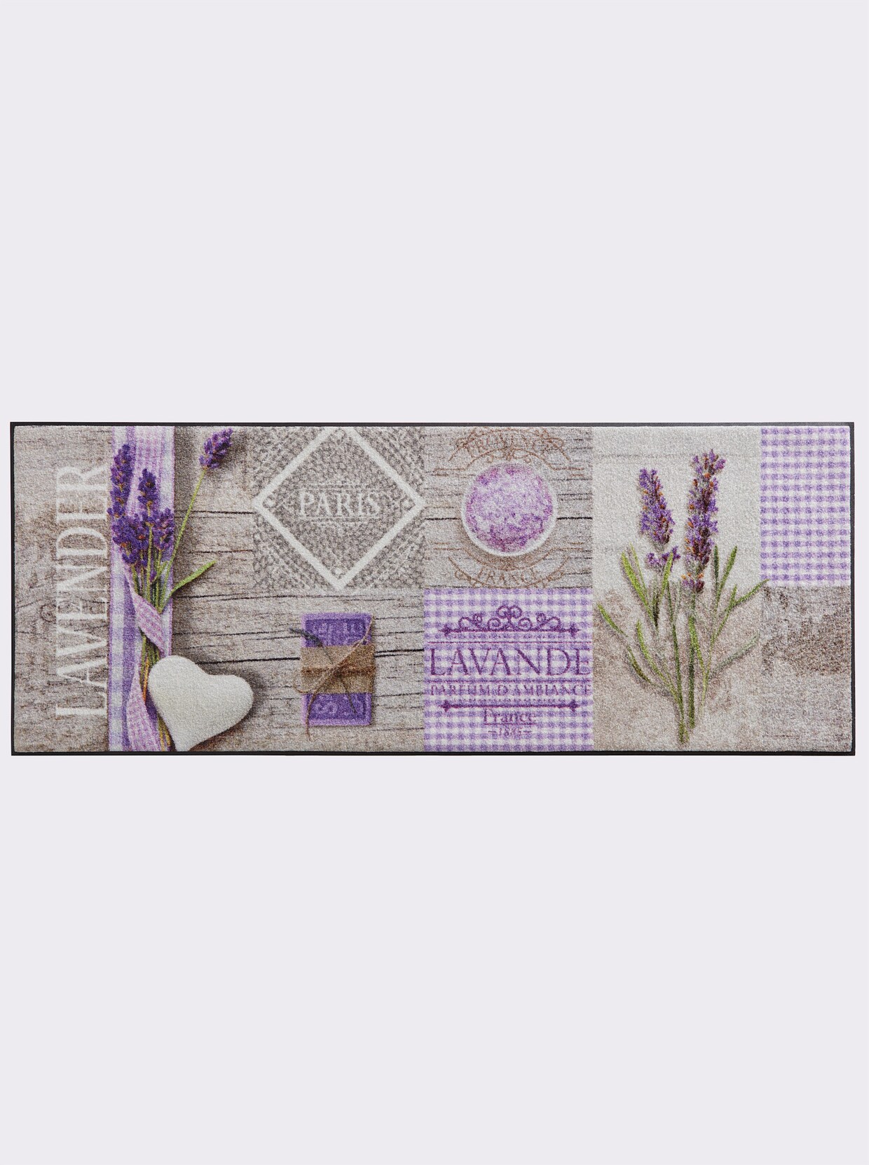 wash+dry by Kleen-Tex Voetmat - grijs/paars