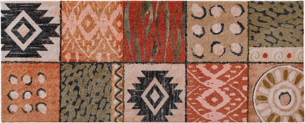 wash&dry Fußmatte - terracotta-natur