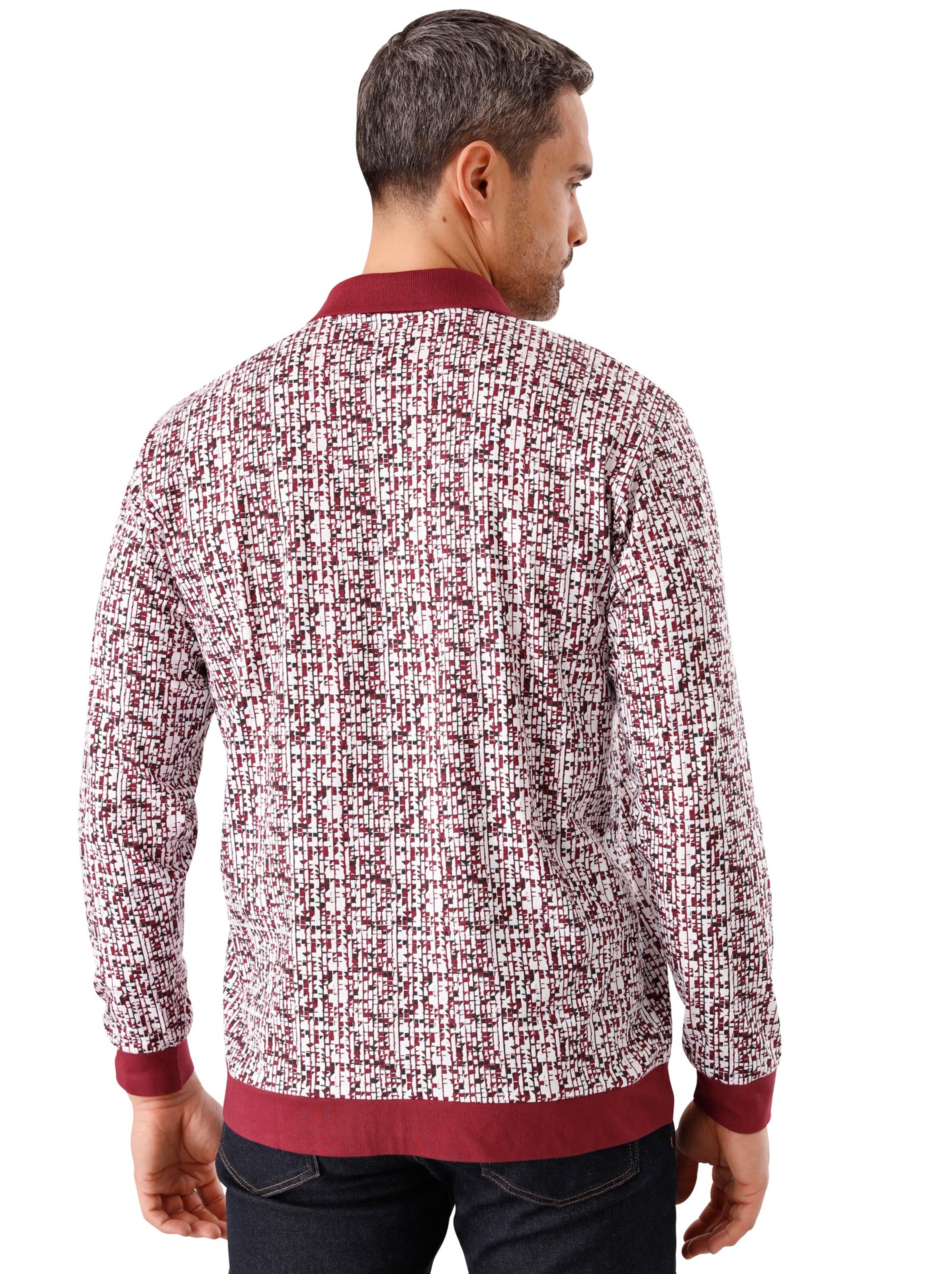 Poloshirt - bordeaux-bedruckt