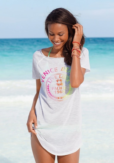 Venice Beach T-shirt long - blanc