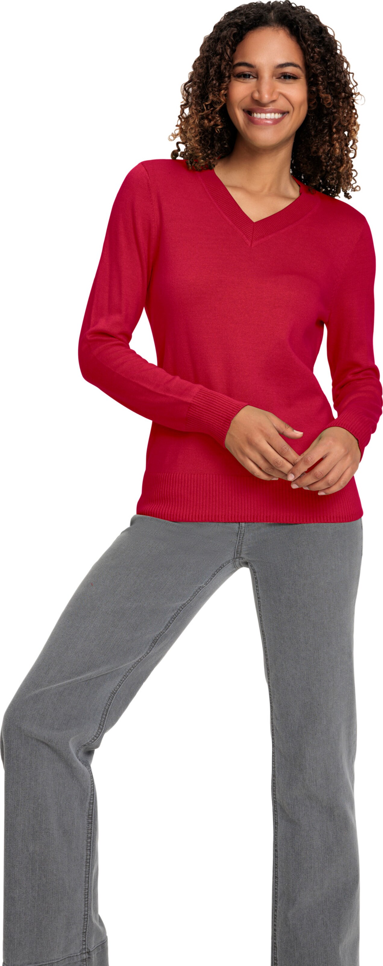 Thumbnail - V-Ausschnitt-Pullover