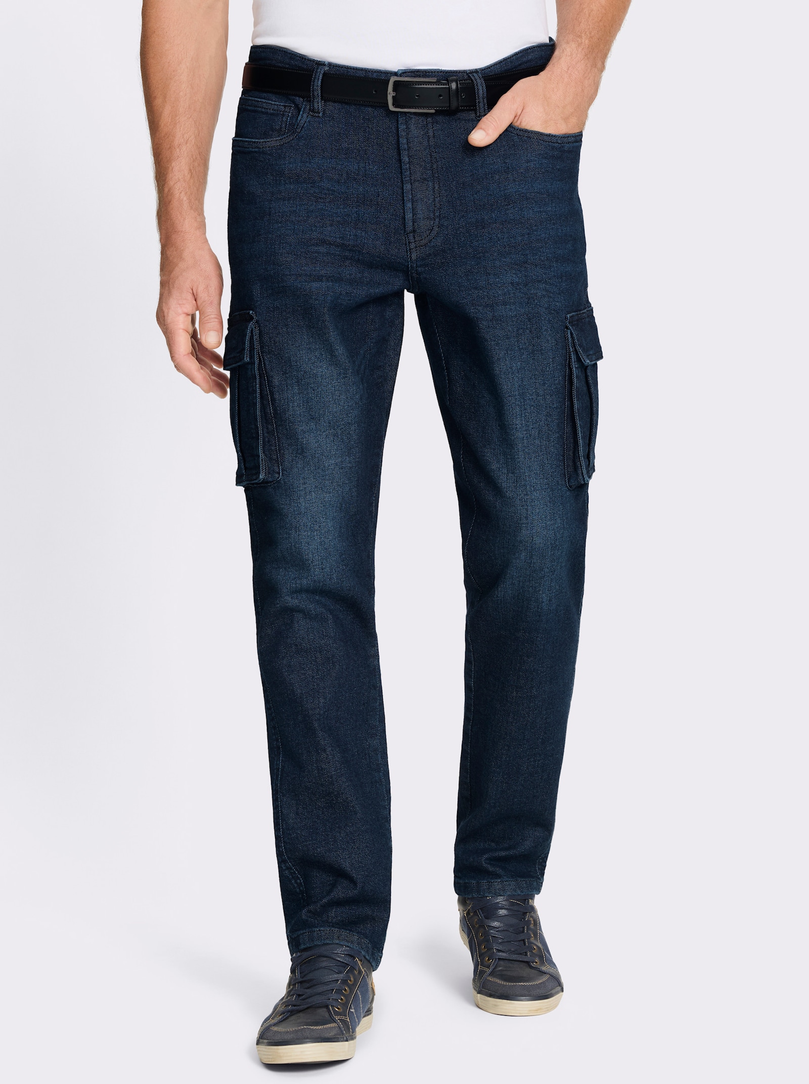 Jeans mit Stretch - dark blue denim